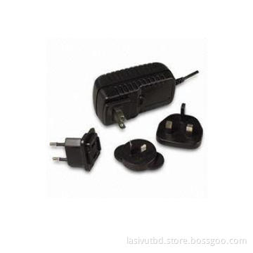 Switching Power Supply with Different Interchangeable AC Pl